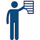 Employee holding a document representing billable time and invoicing