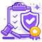 Policy document and shield icon representing expense compliance controls