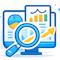 Expense report and analytics icon representing detailed cost reporting