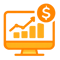 Financial dashboard icon representing real-time expense visibility