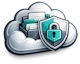 Cloud and lock icon representing secure employee document storage
