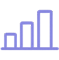 Bar chart icon representing project job costing and profitability