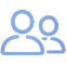 People icon representing time organized by client and project