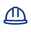 Hard hat icon representing workforce reports for operations teams