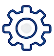 Gear icon representing information technology firms