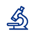 Microscope icon representing educational institutions