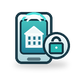 Mobile device and lock icon representing IP-based punch restrictions.