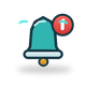 Notification bell icon representing real-time employee activity alerts.