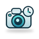 era icon representing employee photo capture at clock-in.